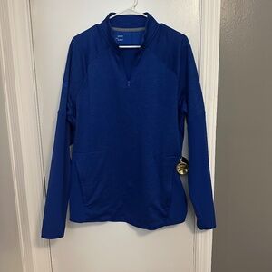 Under Armour long sleeve pull over 1/4 zip loose fit cold gear blue sweatshirt
